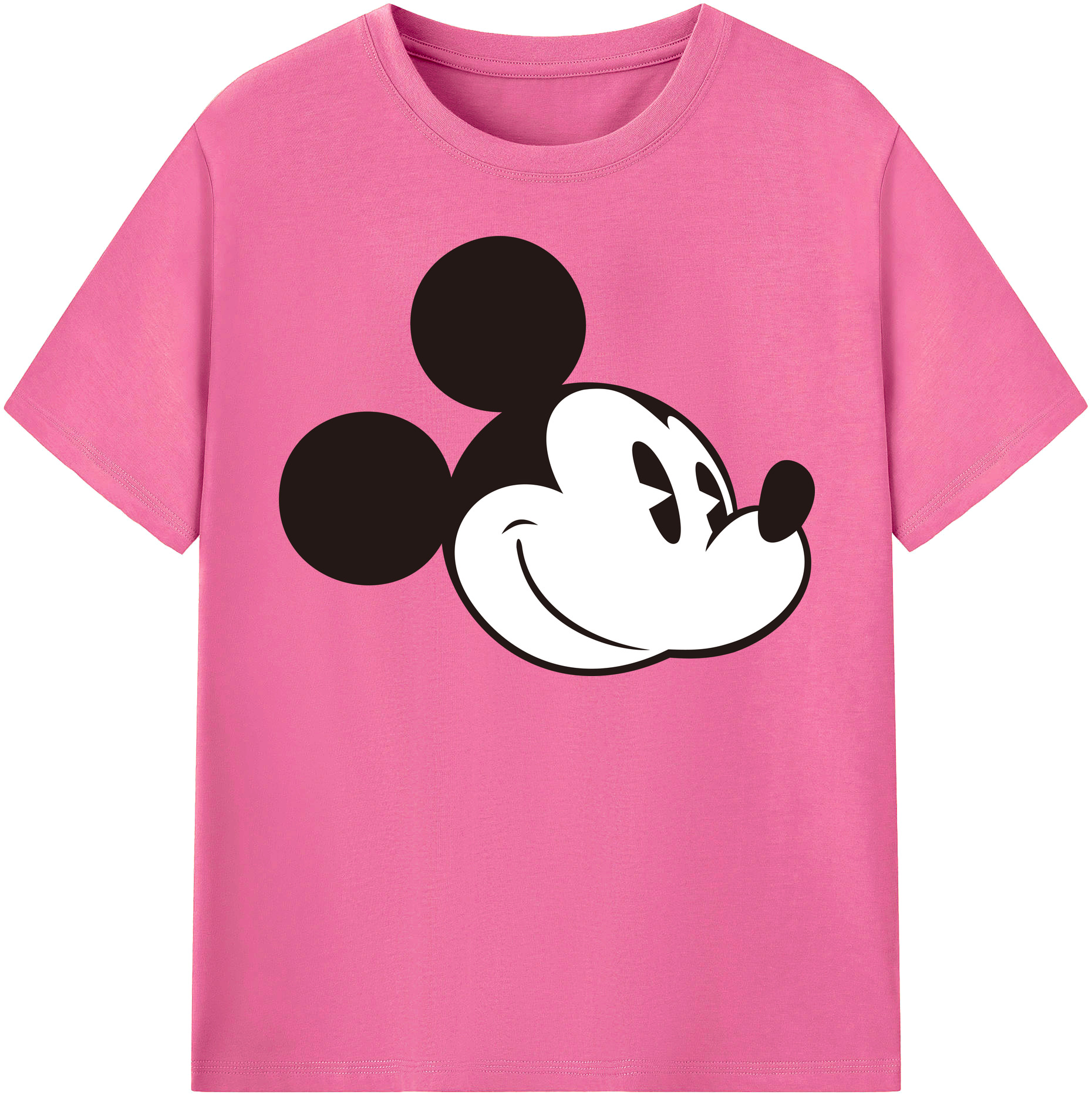 （画像用） ミッキーマウス Mickey Mouse レディースカジュアルプリントTシャツ（綿100％）